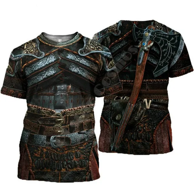 3D Knight Templar T-shirt Printed Clothing Harajuku Summer 2021 New Product Best Selling Men&#39;s Short Sleeve