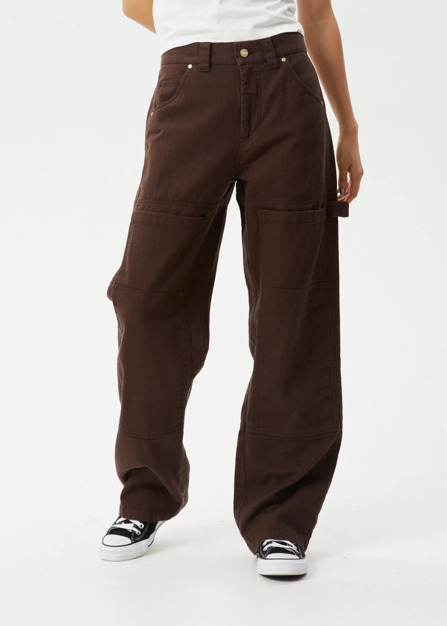 AFENDS Womens Moss - Carpenter Pants - Coffee