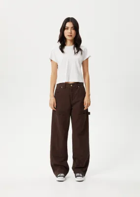 AFENDS Womens Moss - Carpenter Pants - Coffee