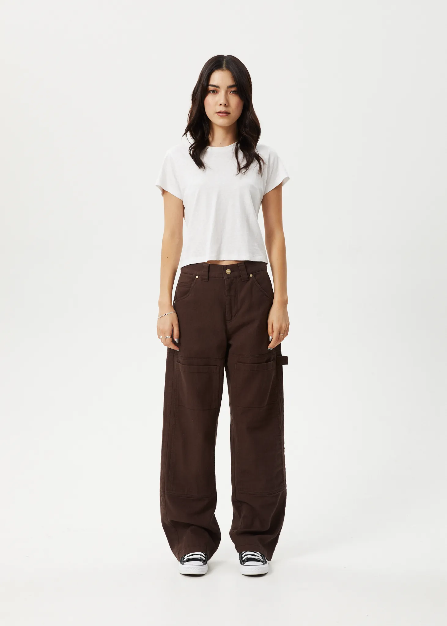 AFENDS Womens Moss - Carpenter Pants - Coffee