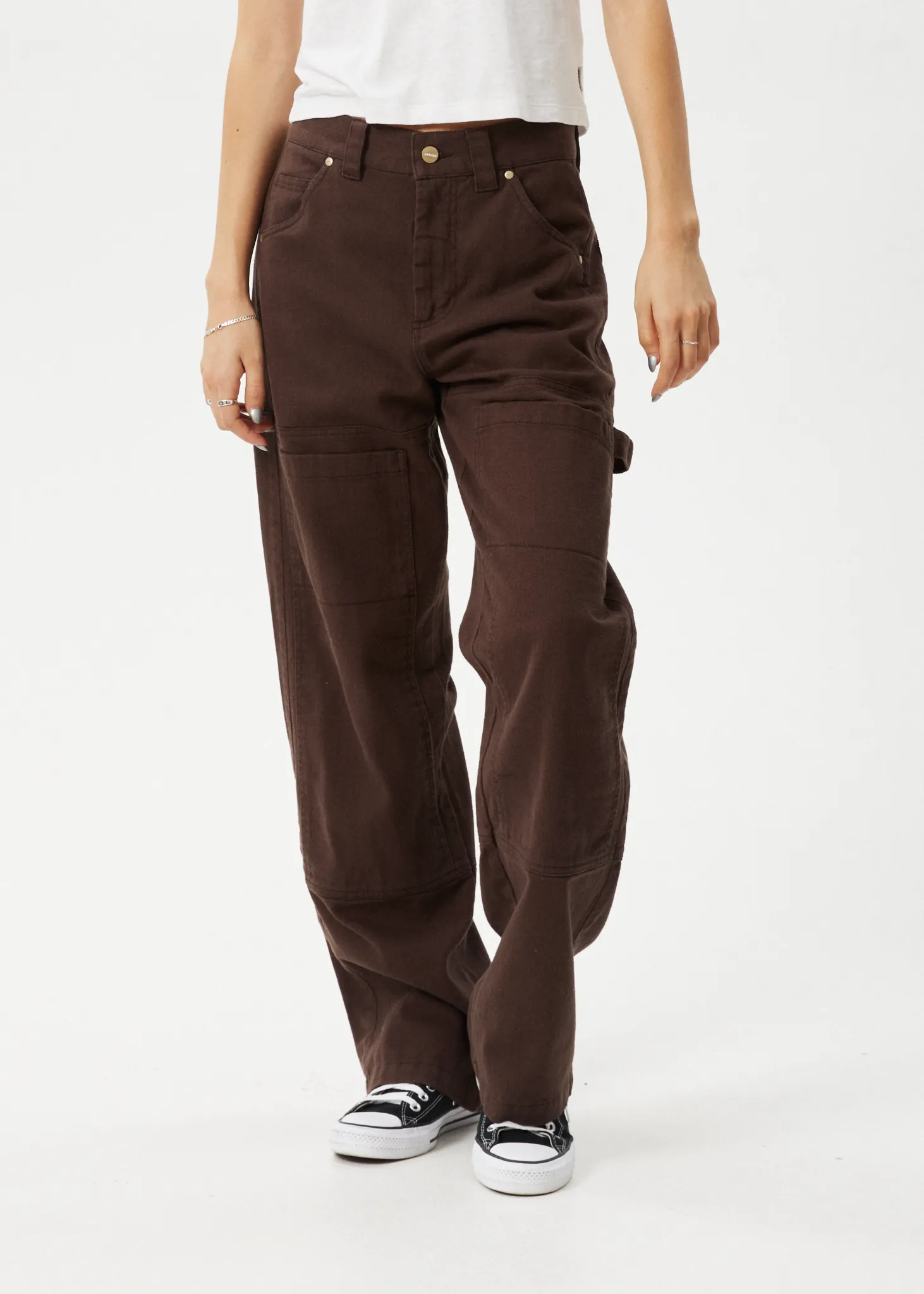 AFENDS Womens Moss - Carpenter Pants - Coffee