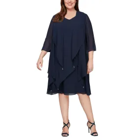 Alex Evenings 8492010 Short Sleeveless Plus Size Formal Jacket Dress Sale