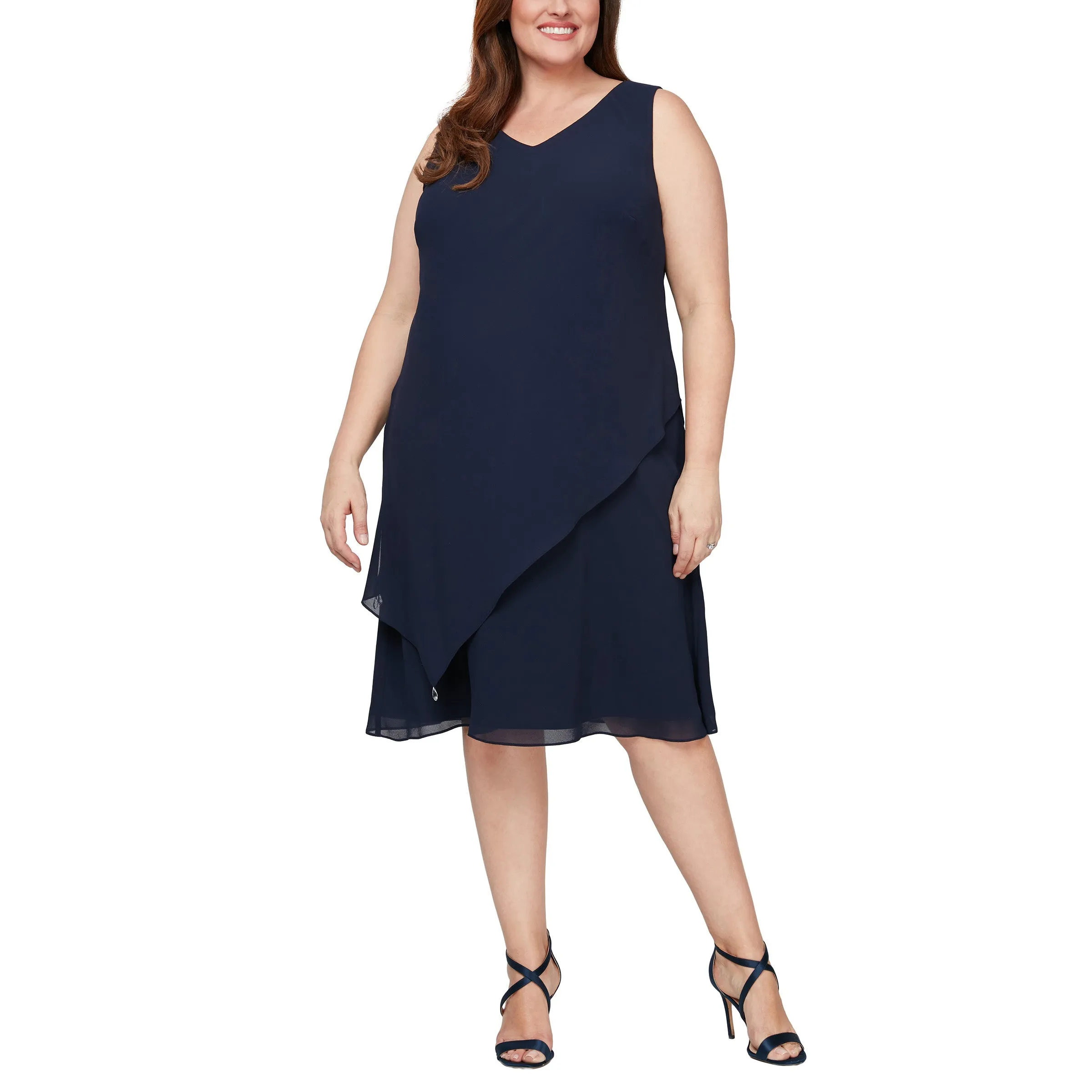 Alex Evenings 8492010 Short Sleeveless Plus Size Formal Jacket Dress Sale