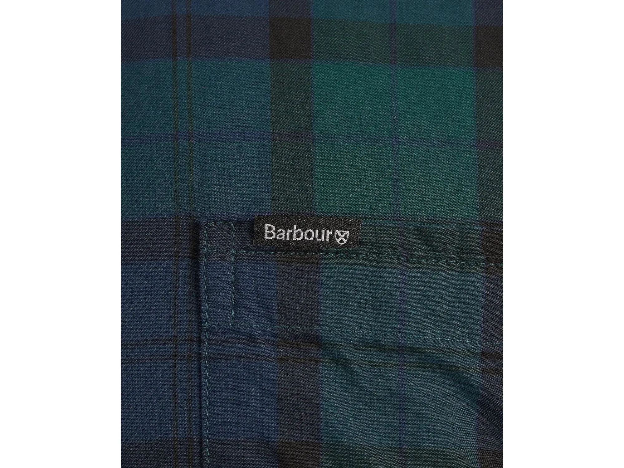 Barbour Wetheram Black Watch Tartan Plaid Button Down Collar Shirt in Tailored Fit