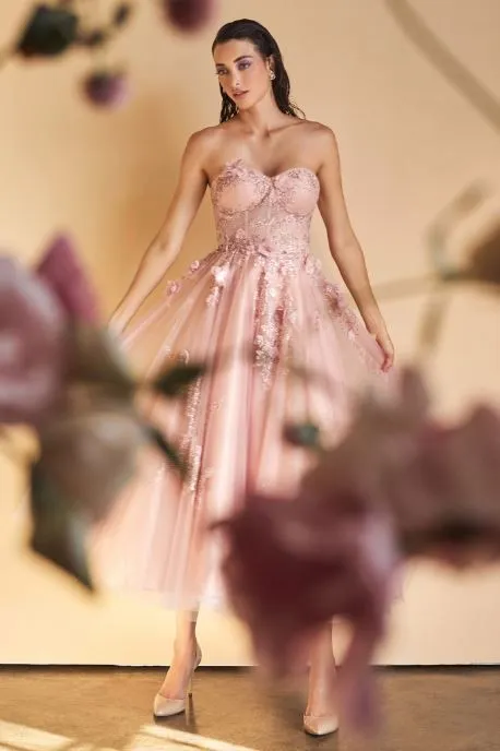 Blush Butterfly Garden Tea Gown