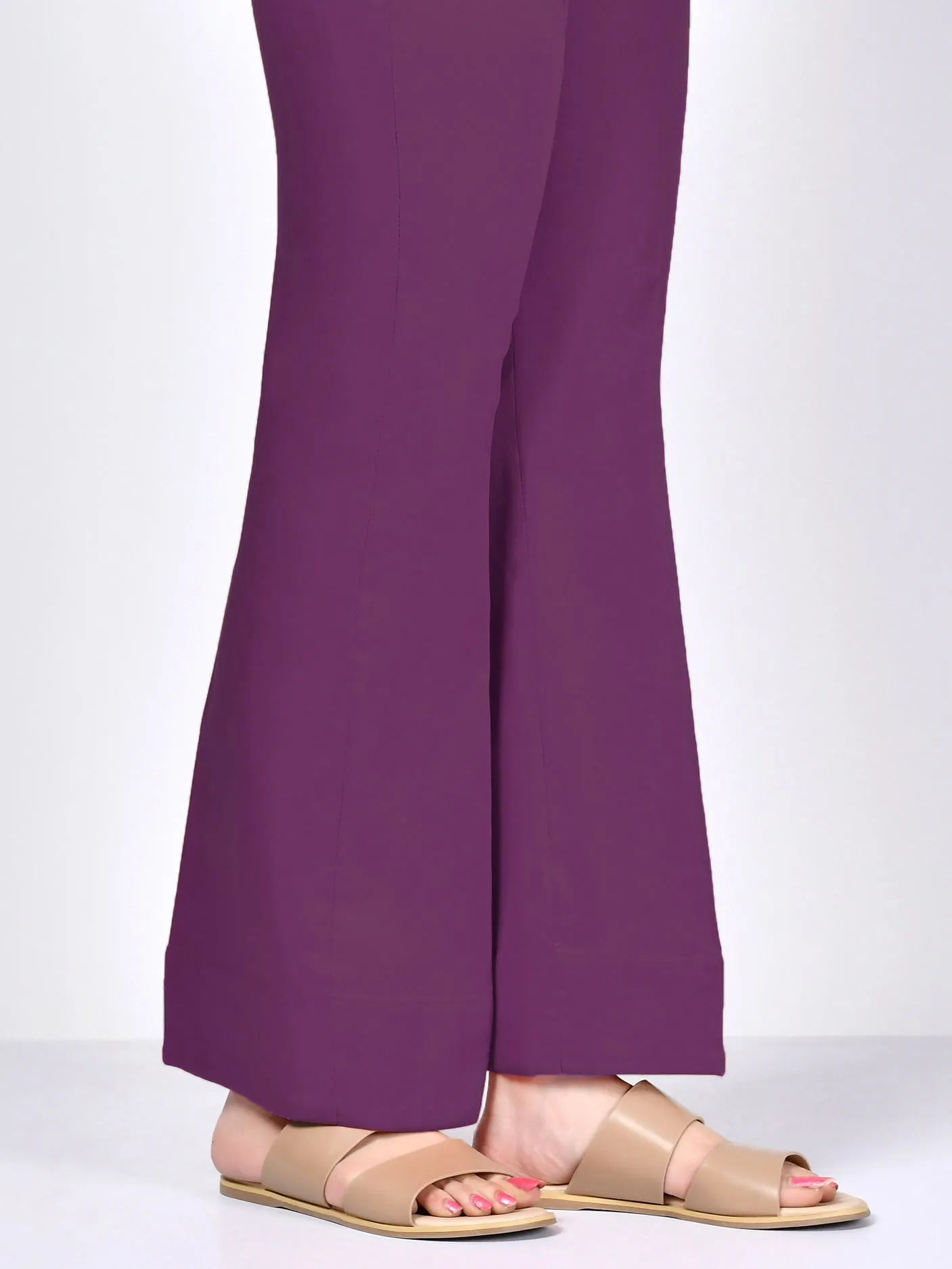 Bootcut Pants-Purple