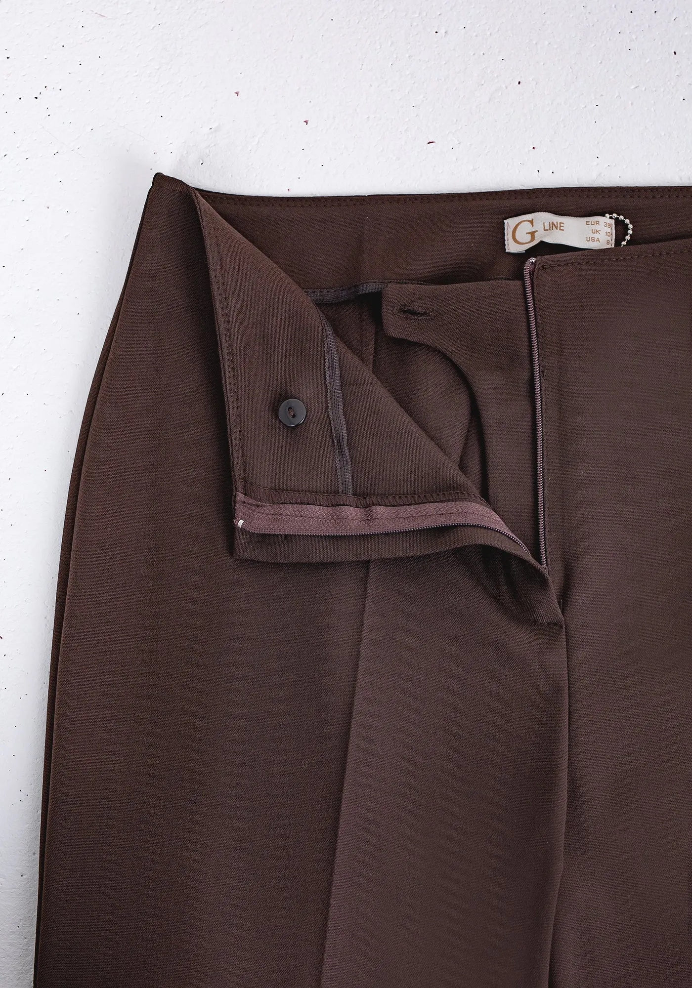 Brown Bootcut Pants - High Waisted Flare Trousers - G-Line