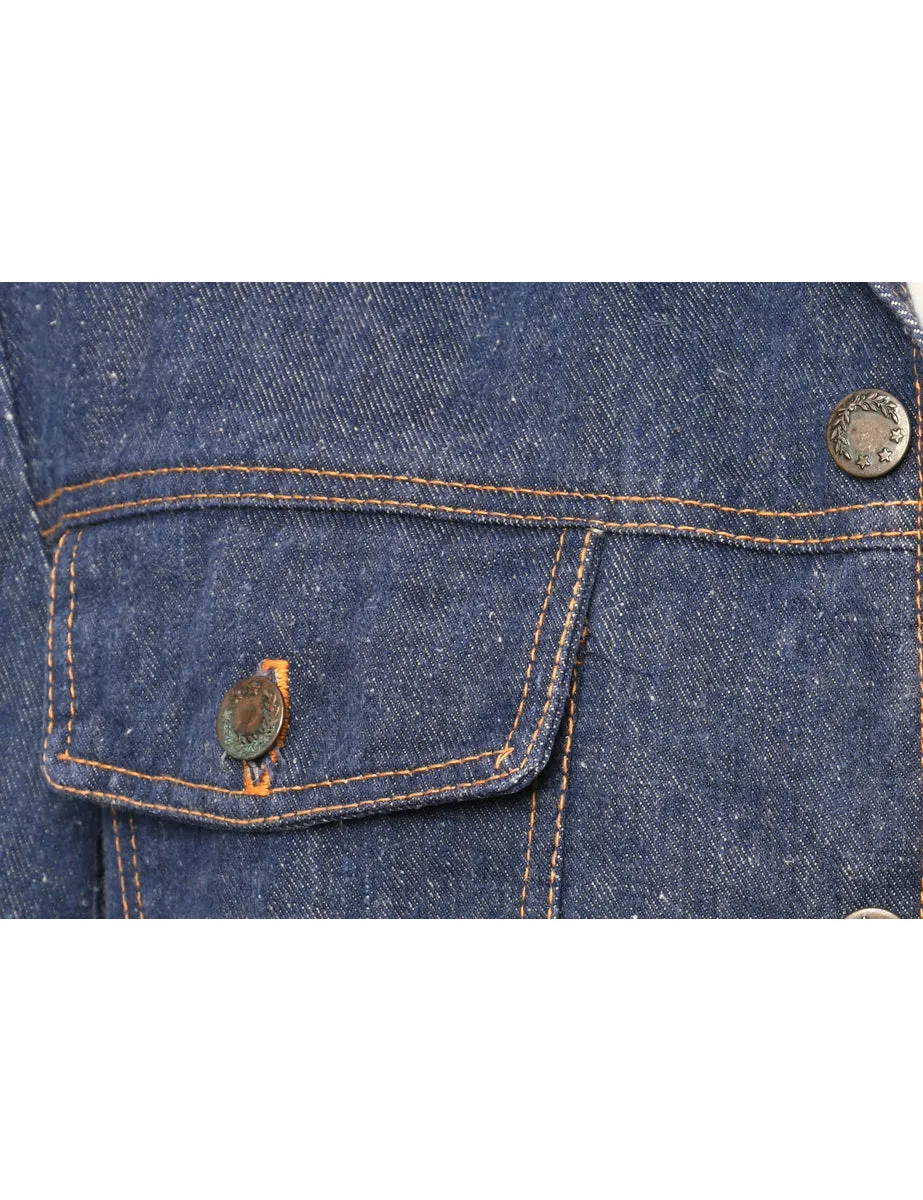 Button Front Denim Jacket - M