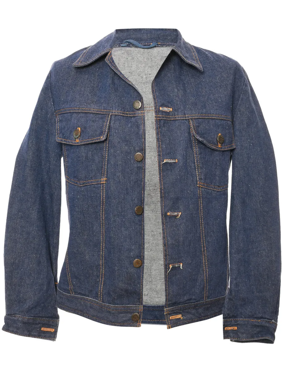 Button Front Denim Jacket - M