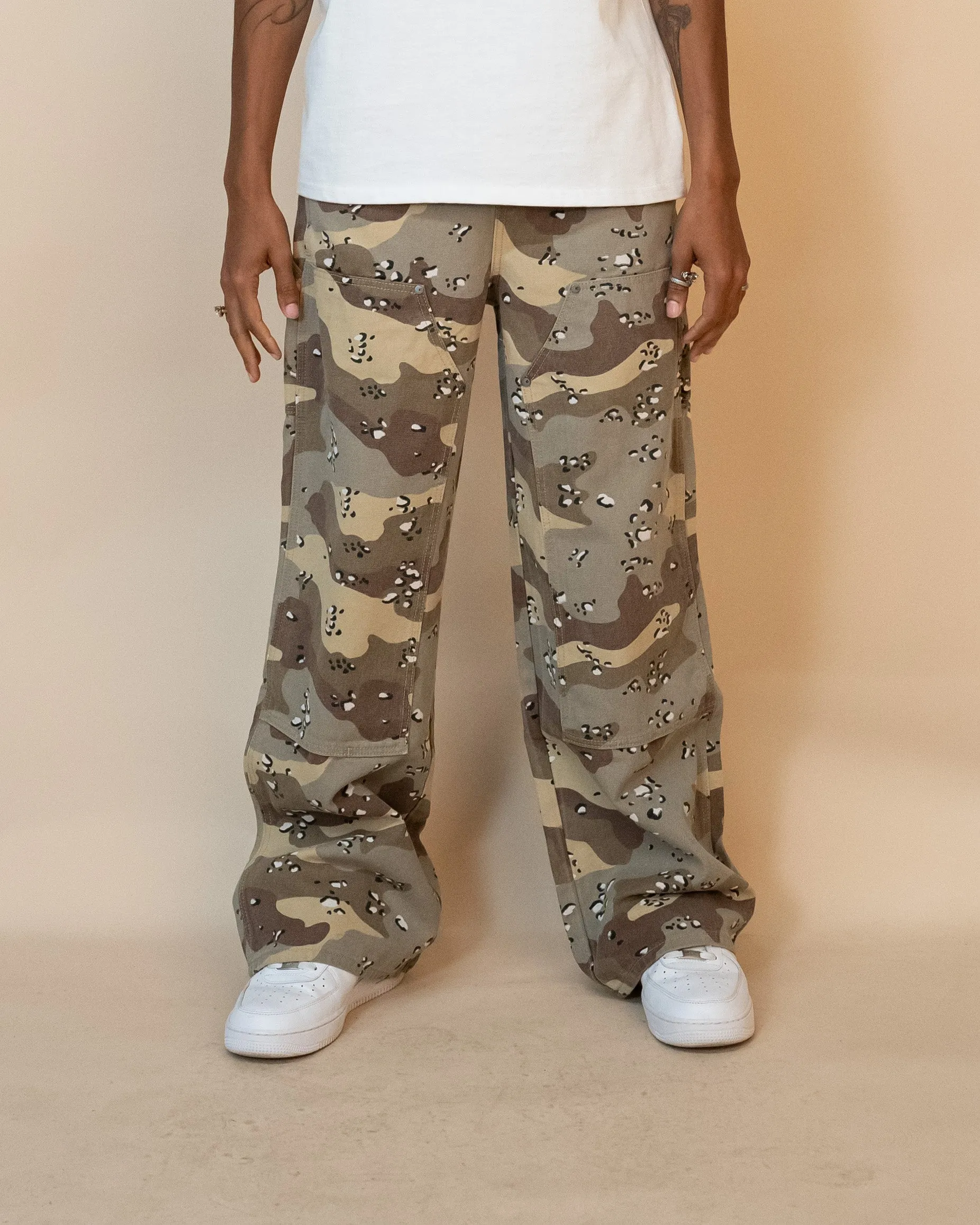 CAMO CARPENTER PANTS - DESERT CAMO