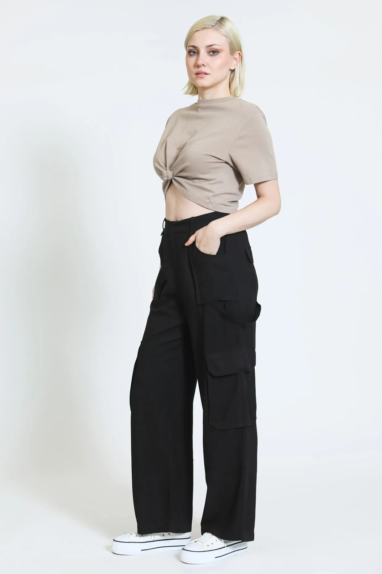 Carpenter Wide leg Pant - Black