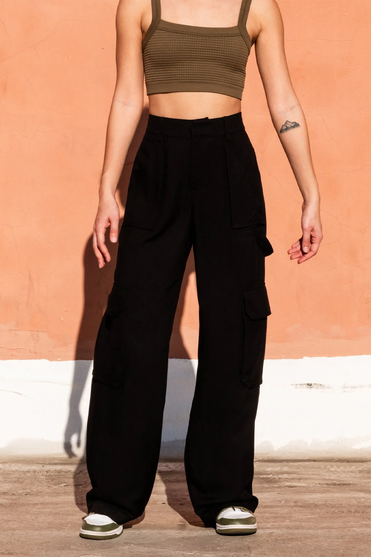 Carpenter Wide leg Pant - Black