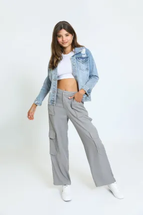 Carpenter Wide Leg Pant - Grey