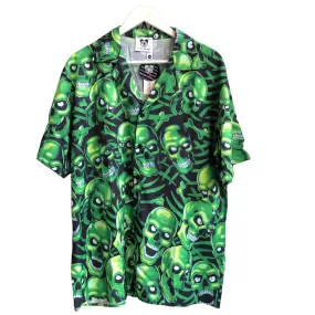 Classic Green skull Button up