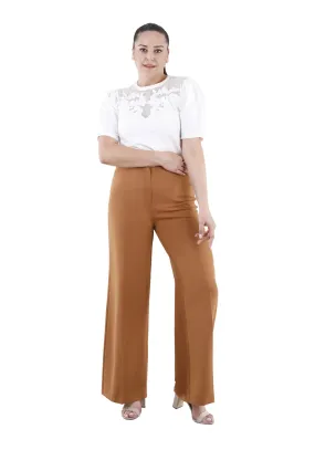 Copper Wide Leg Pants - Regular & Plus Size Flare Trousers