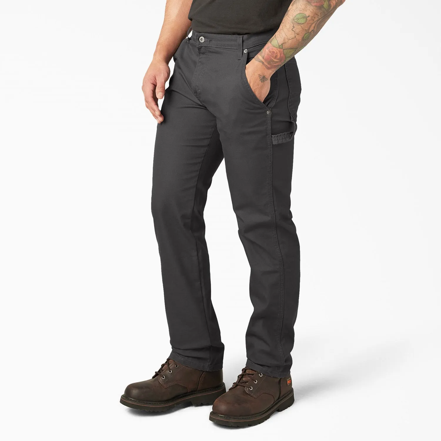 Dickies Men's FLEX Regular Fit Duck Carpenter Pant_Stonewashed Slate