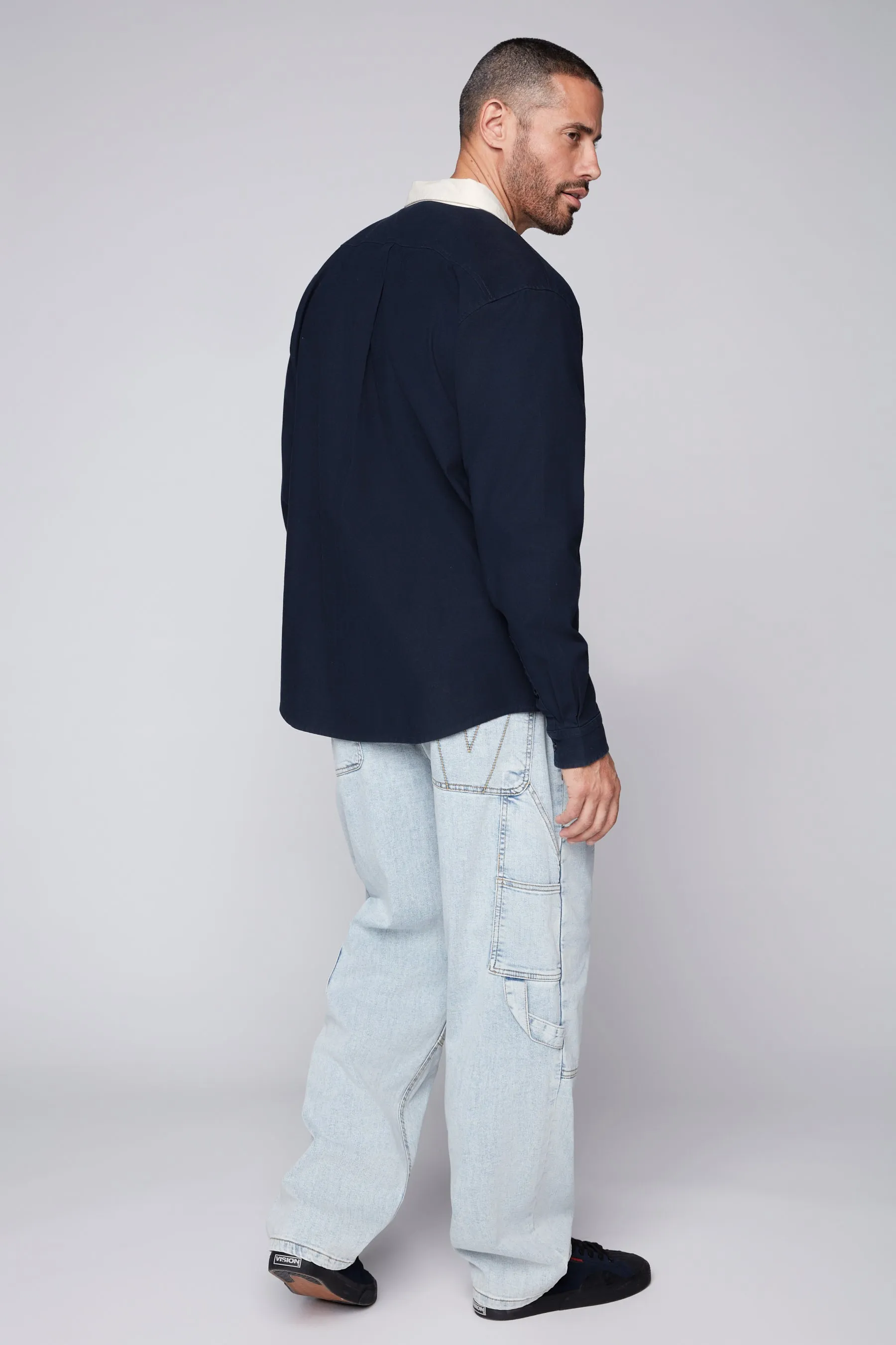 DORFMAN - Loose Fit Carpenter Pant - Light Blue Denim