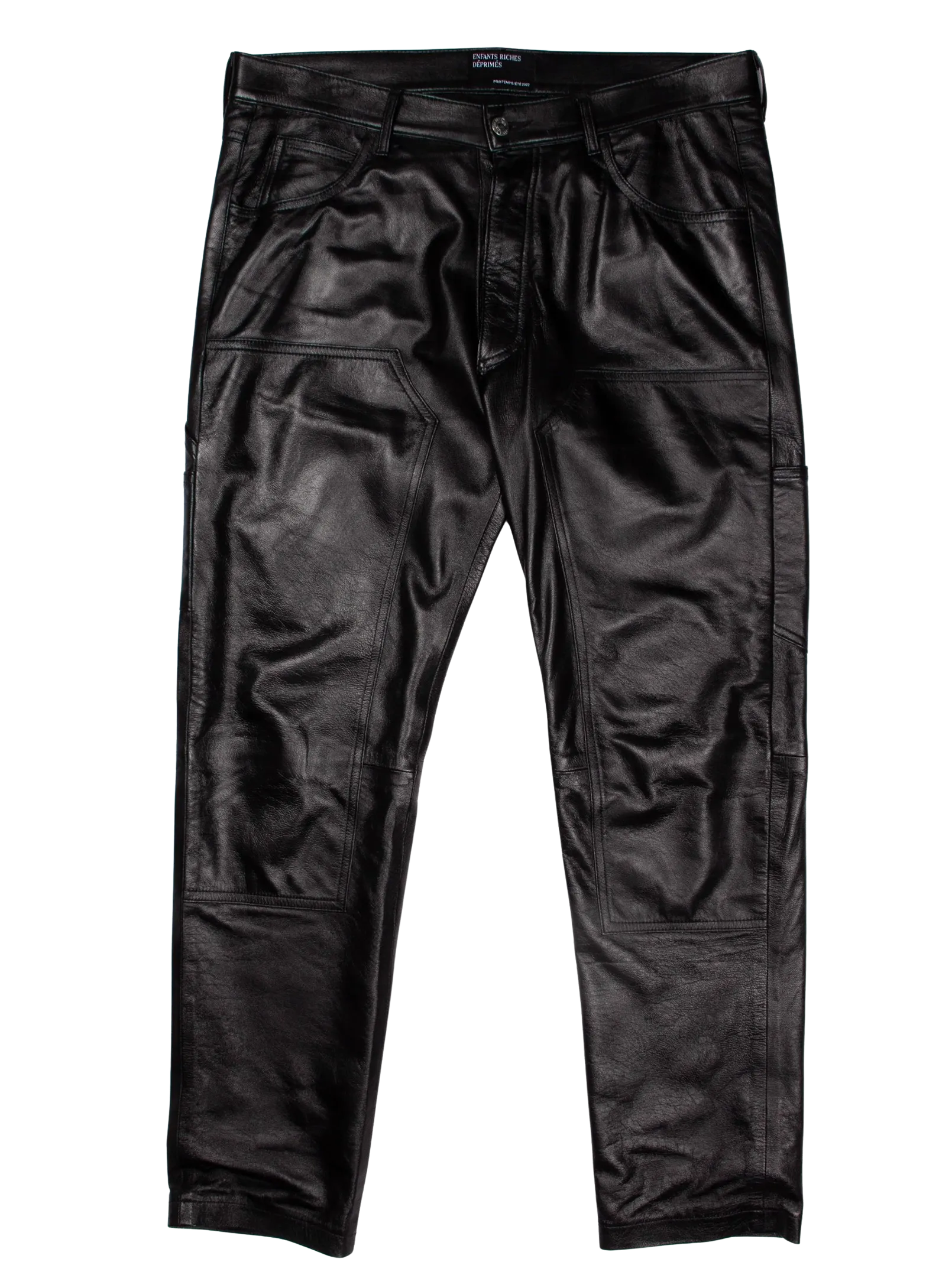 Enfants Riches Déprimés 'Black' Leather Carpenter Pants