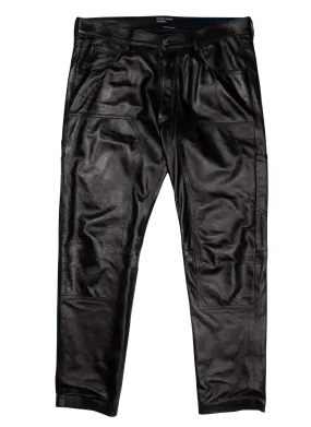 Enfants Riches Déprimés 'Black' Leather Carpenter Pants