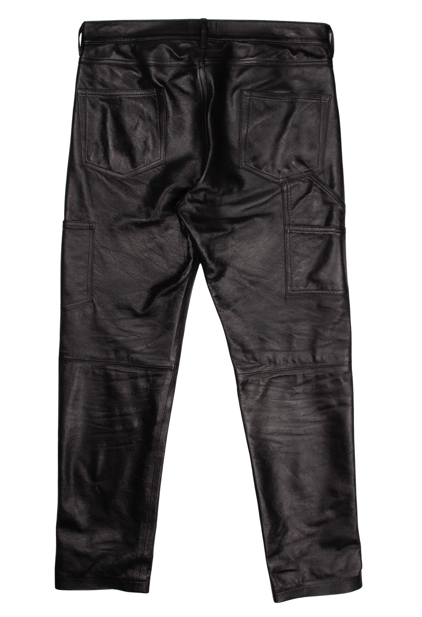 Enfants Riches Déprimés 'Black' Leather Carpenter Pants