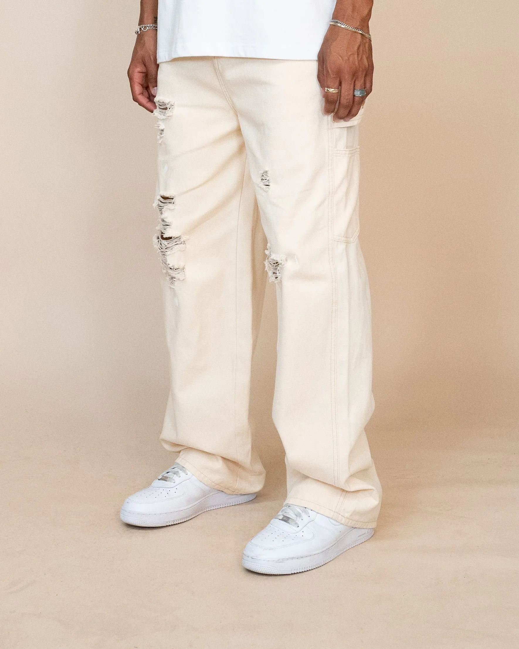 EPTM VINTAGE CARPENTER PANTS - CREAM