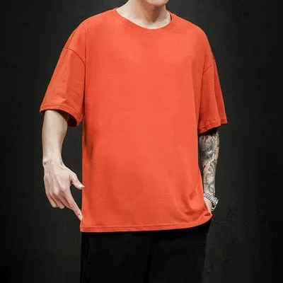 Fashion Solid Oversized Casual T-shirt