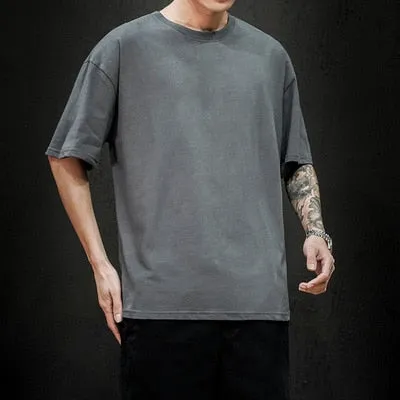 Fashion Solid Oversized Casual T-shirt