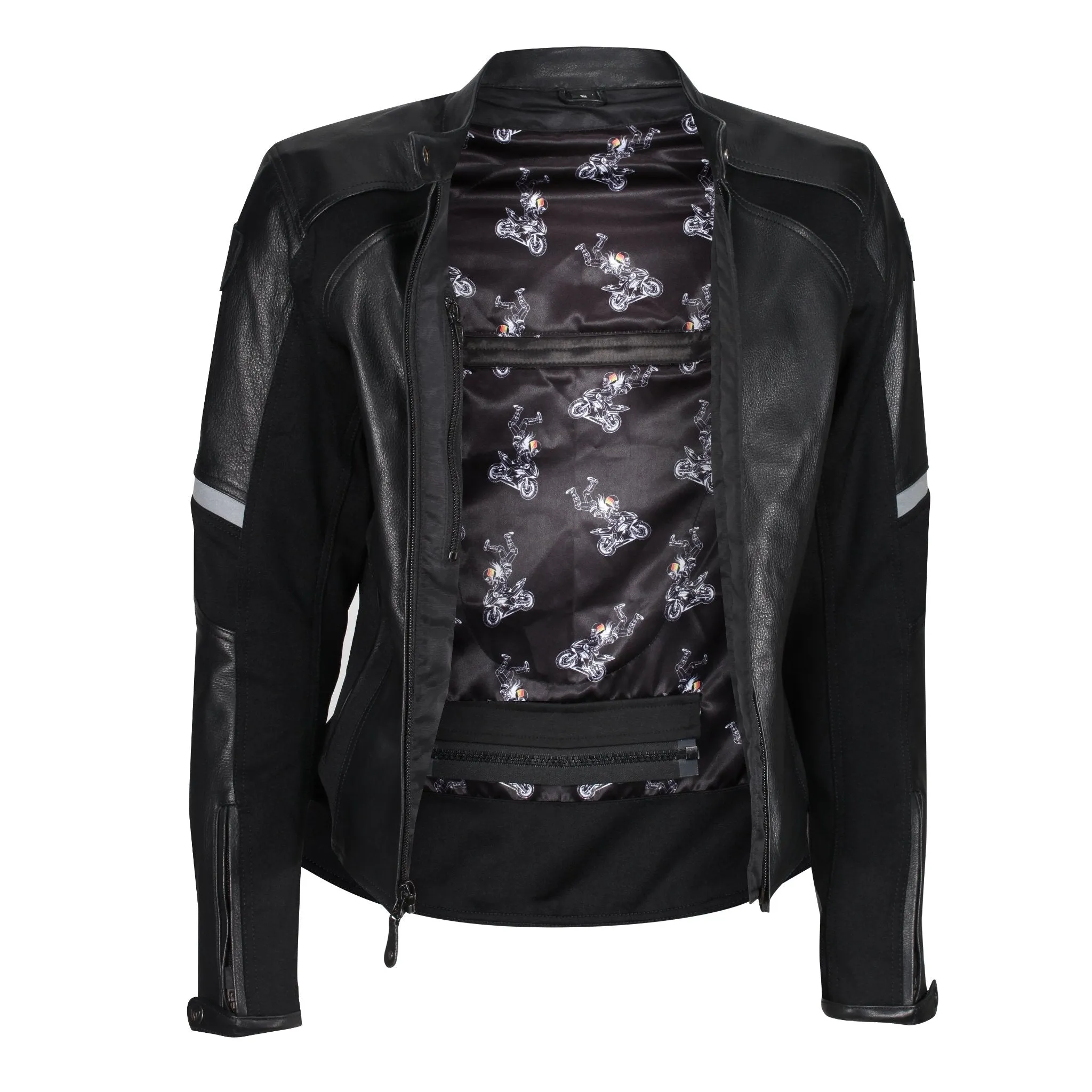 FIONA BLACK - Women's Motorcycle Leather Jacket