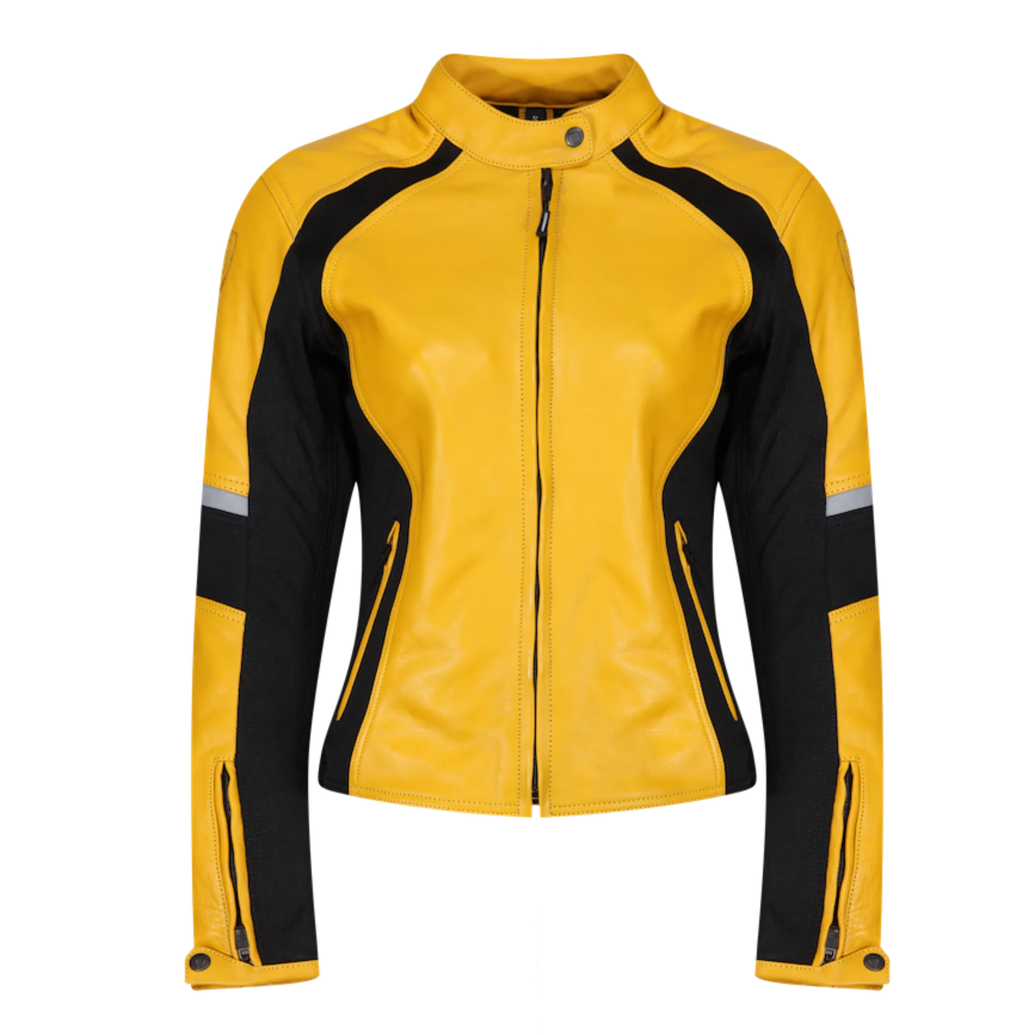 FIONA YELLOW - Women's Motorcycle Leather Jacket