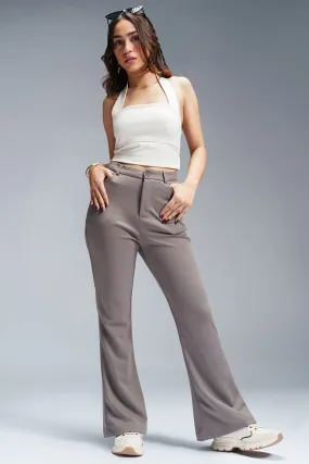 Galactic Grey Bootcut Korean Pants