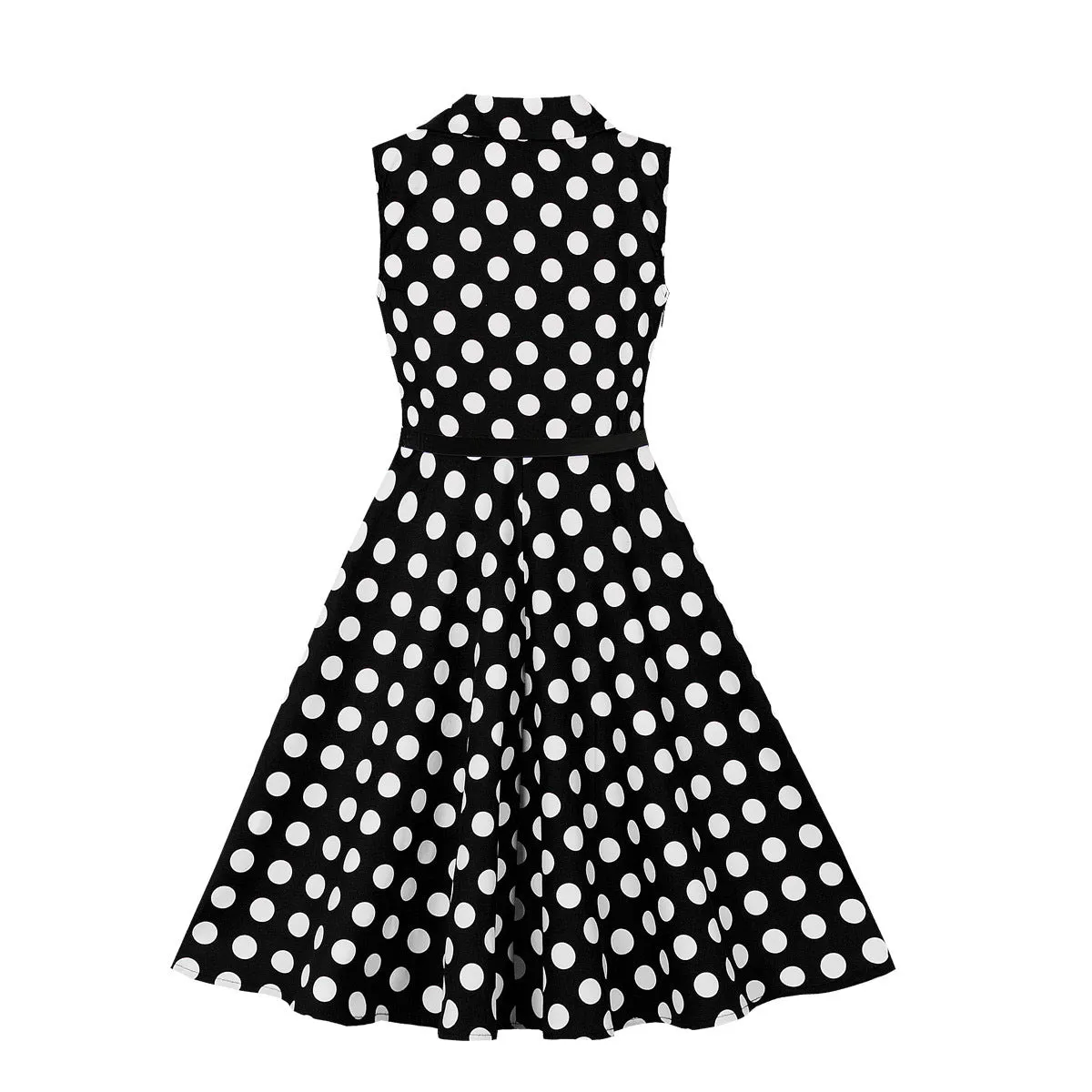 Girls 1950s Retro Rockabilly Vintage Swing Dress with Belt