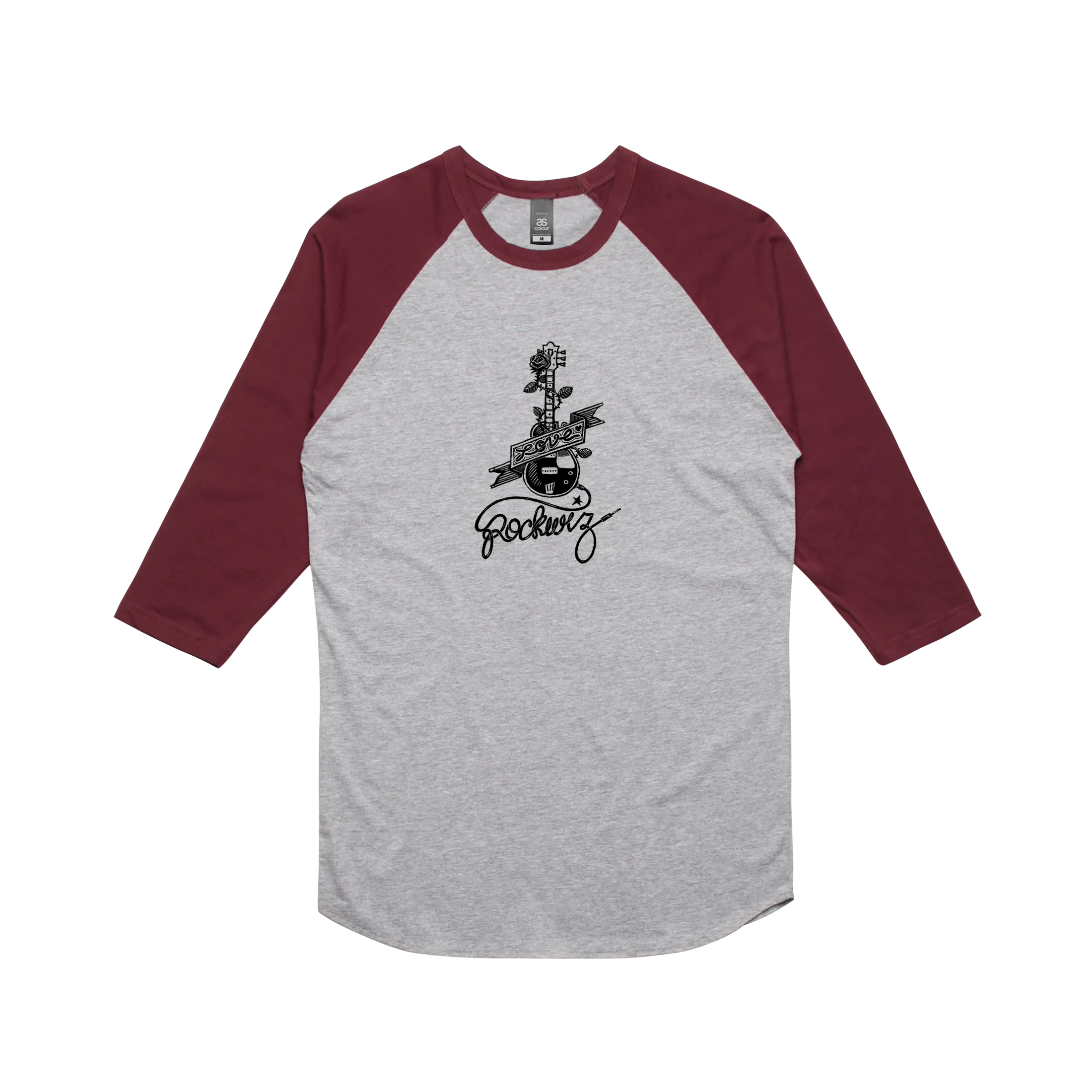 Guitar / Grey Raglan T-shirt