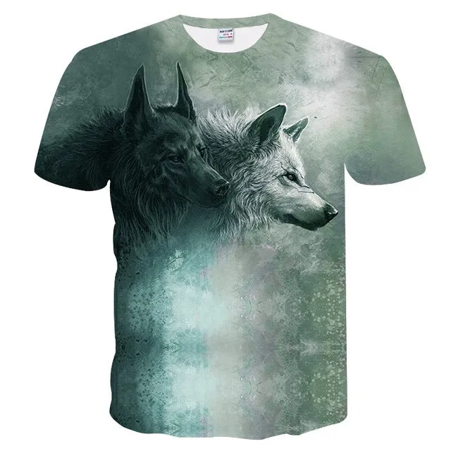 Harajuku Wolf 3D  T-shirt