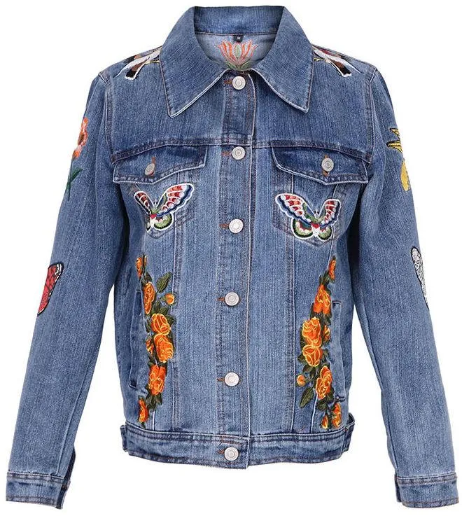 Heavily-Embroidered Denim Jacket