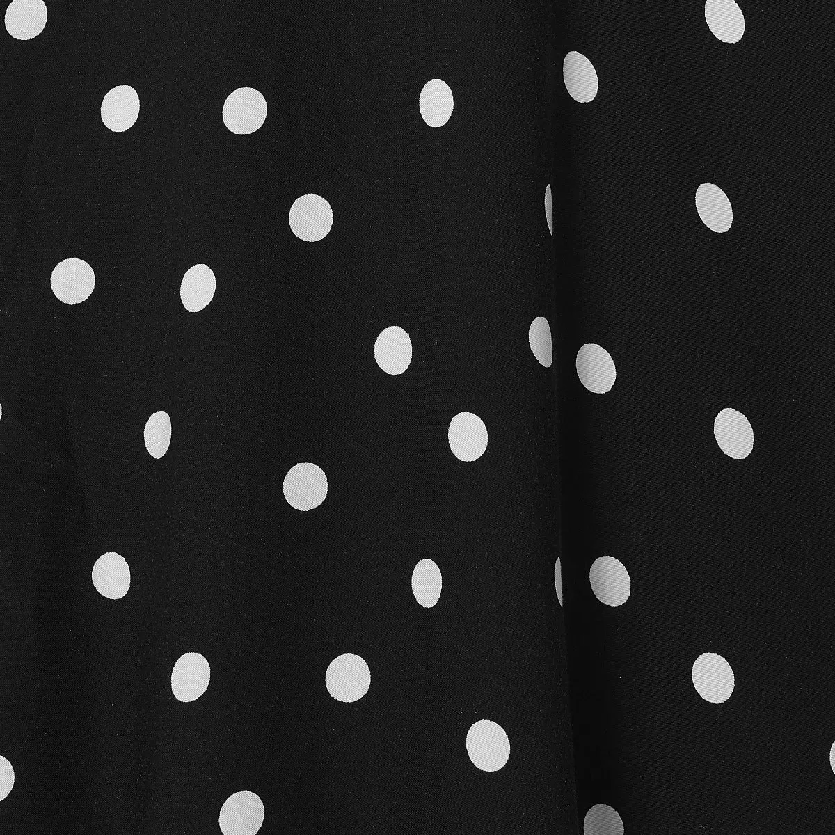 Janice Summer Tea Dress in White/Black Polka Dot Print