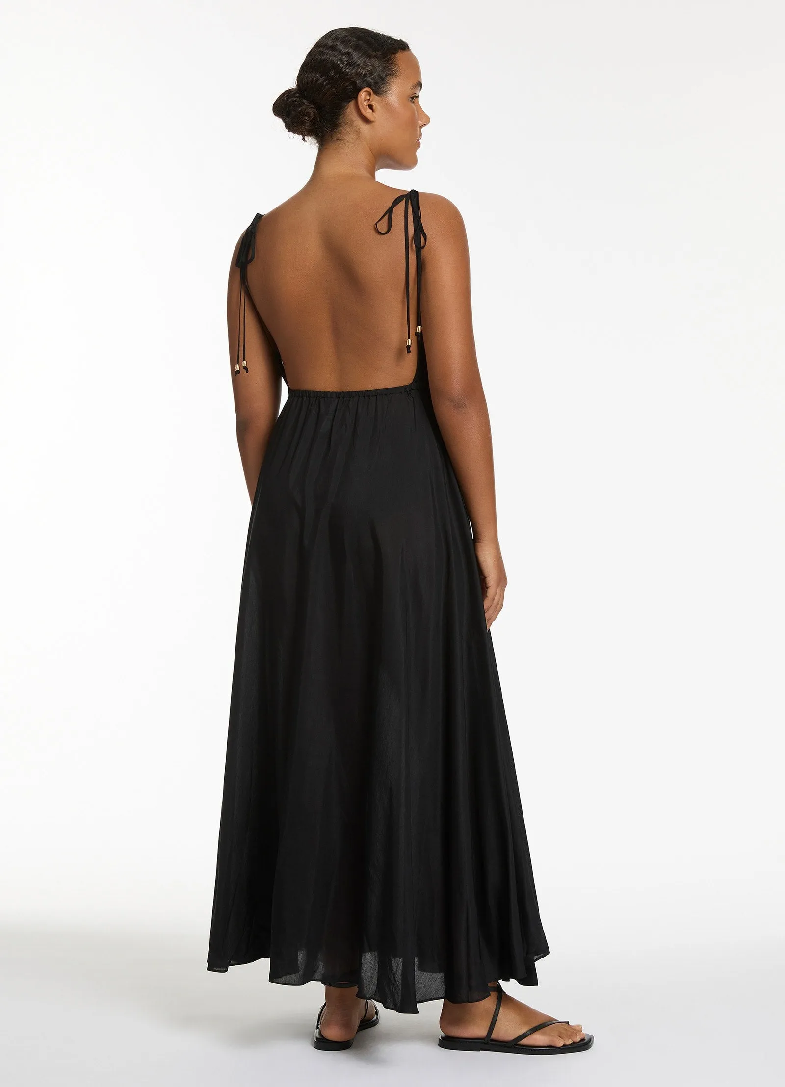 Jetset Backless Maxi Dress - Black