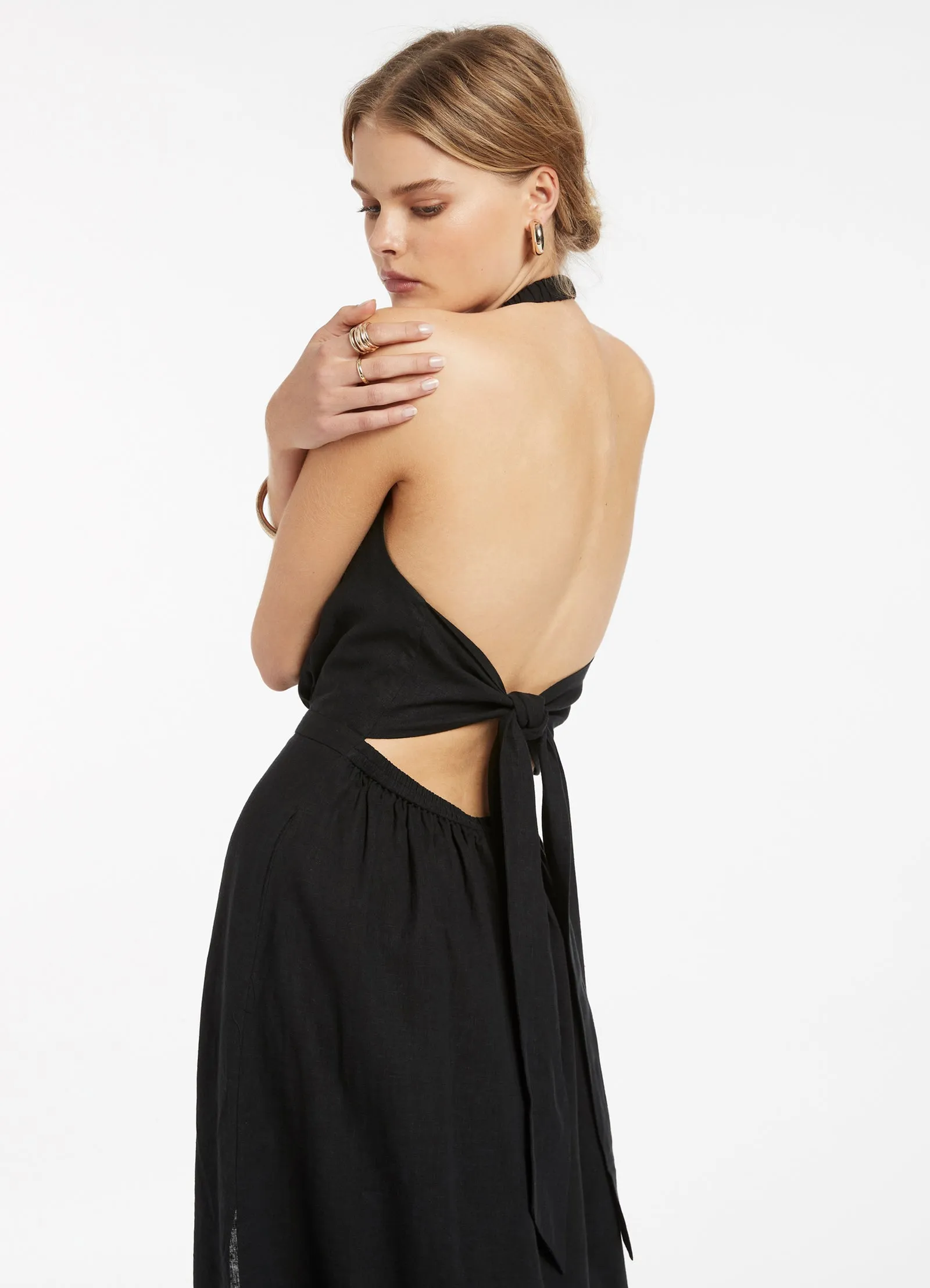 Jetset Halter Dress - Black