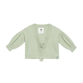 Kids Full Sleeve Cardigan - in Mint Brushed Knit