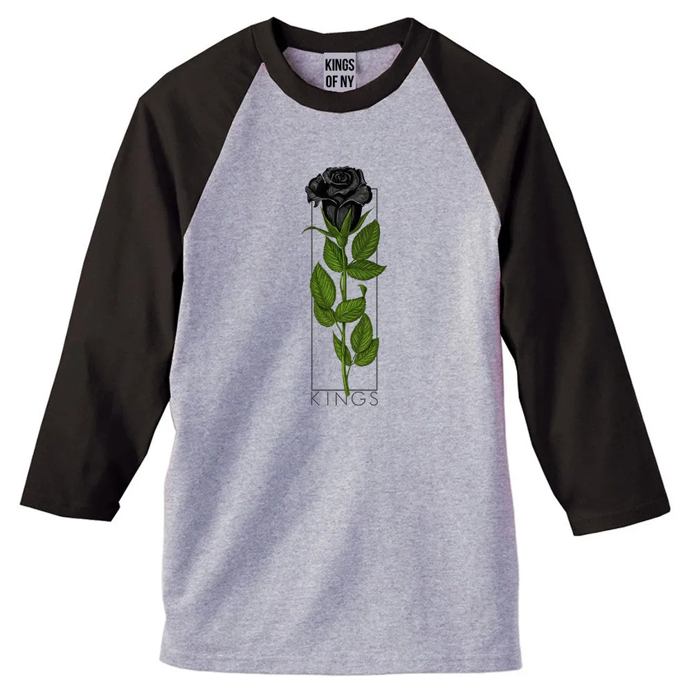 KINGS Black Roses 3/4 Sleeve Raglan T-Shirt