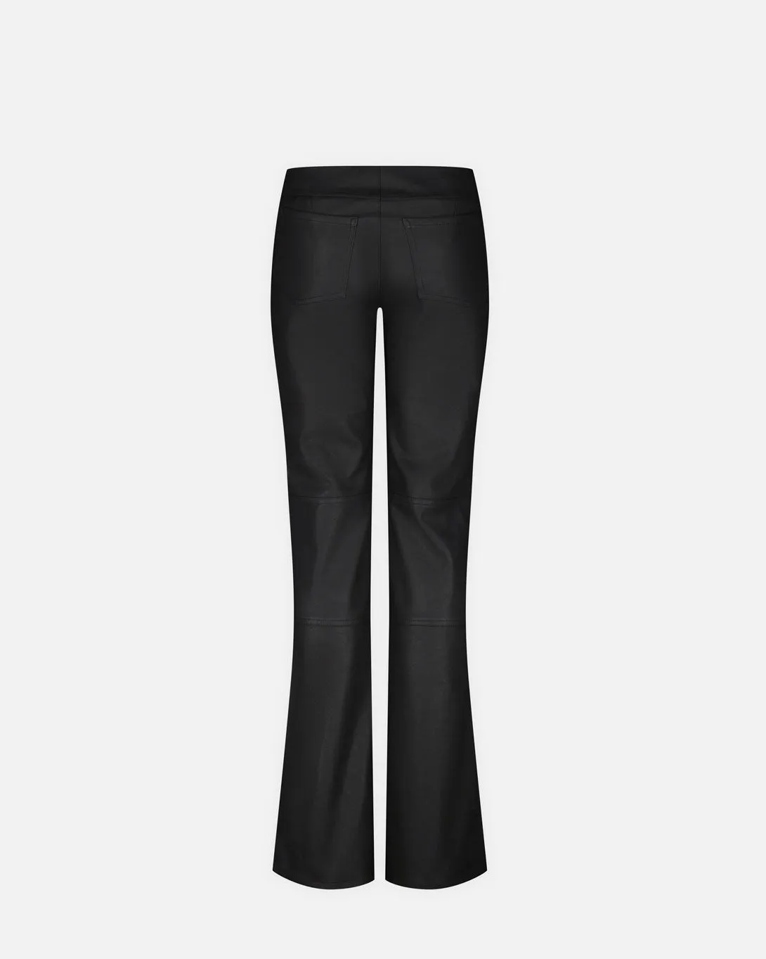 Matte Faux Leather Moto Trousers Faded Black