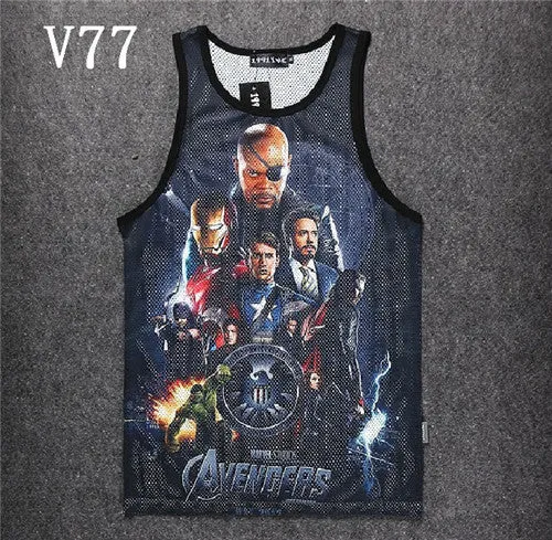 Men's Mesh Avengers 3D Tank Top