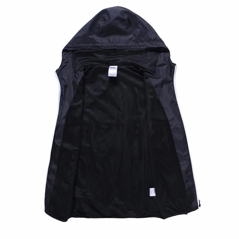 Men's Spring/Summer Casual Hooded Windbreaker | Plus Size