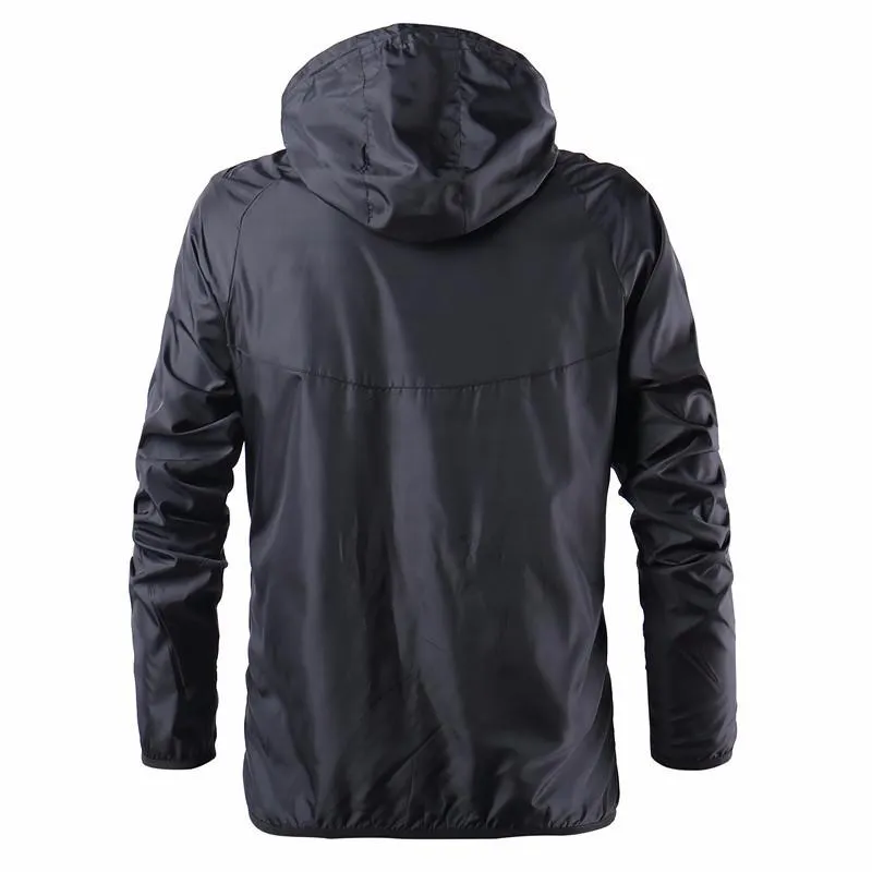 Men's Spring/Summer Casual Hooded Windbreaker | Plus Size