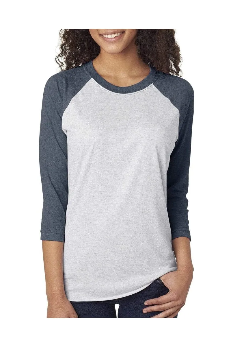 Next Level 6051: Unisex Triblend 3/4-Sleeve Raglan