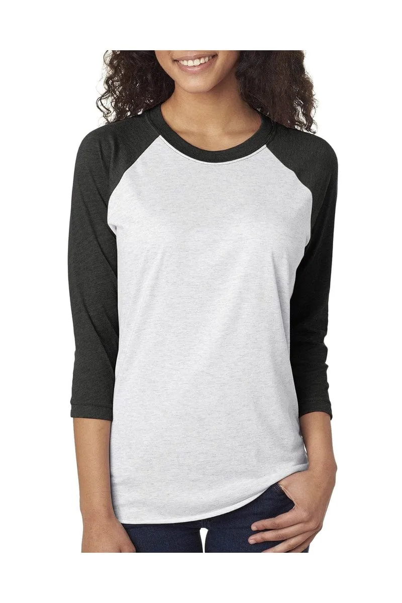 Next Level 6051: Unisex Triblend 3/4-Sleeve Raglan