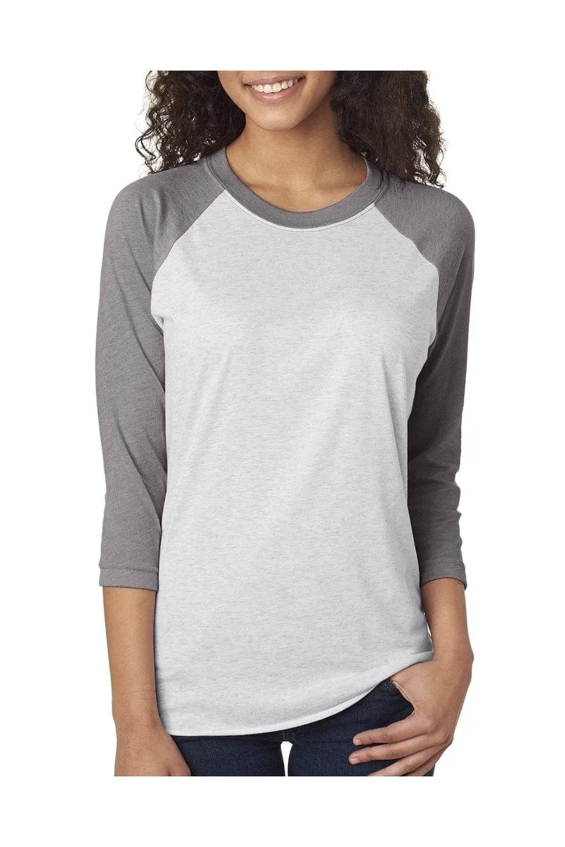 Next Level 6051: Unisex Triblend 3/4-Sleeve Raglan