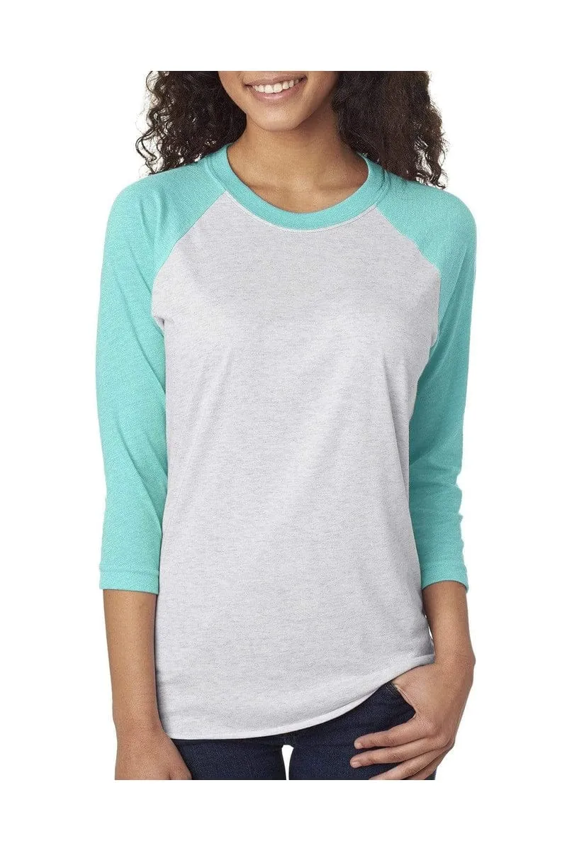 Next Level 6051: Unisex Triblend 3/4-Sleeve Raglan