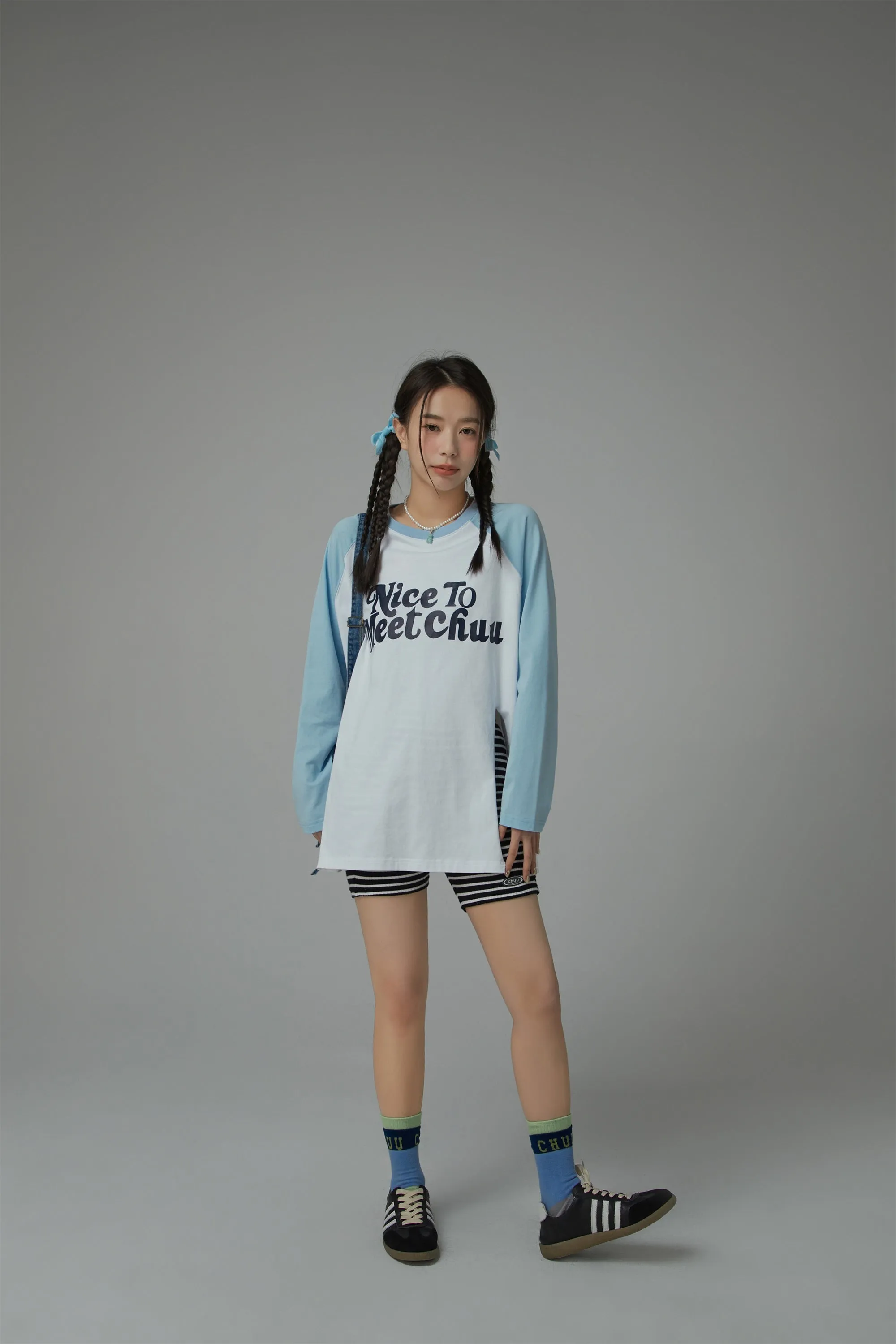 Nice To Meet Chuu Contrast Raglan T-Shirt