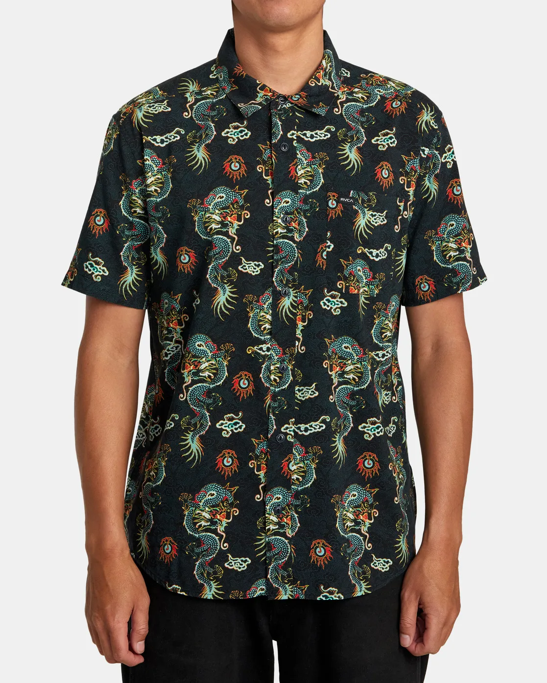 RVCA Neon Dragon Short Sleeve Shirt