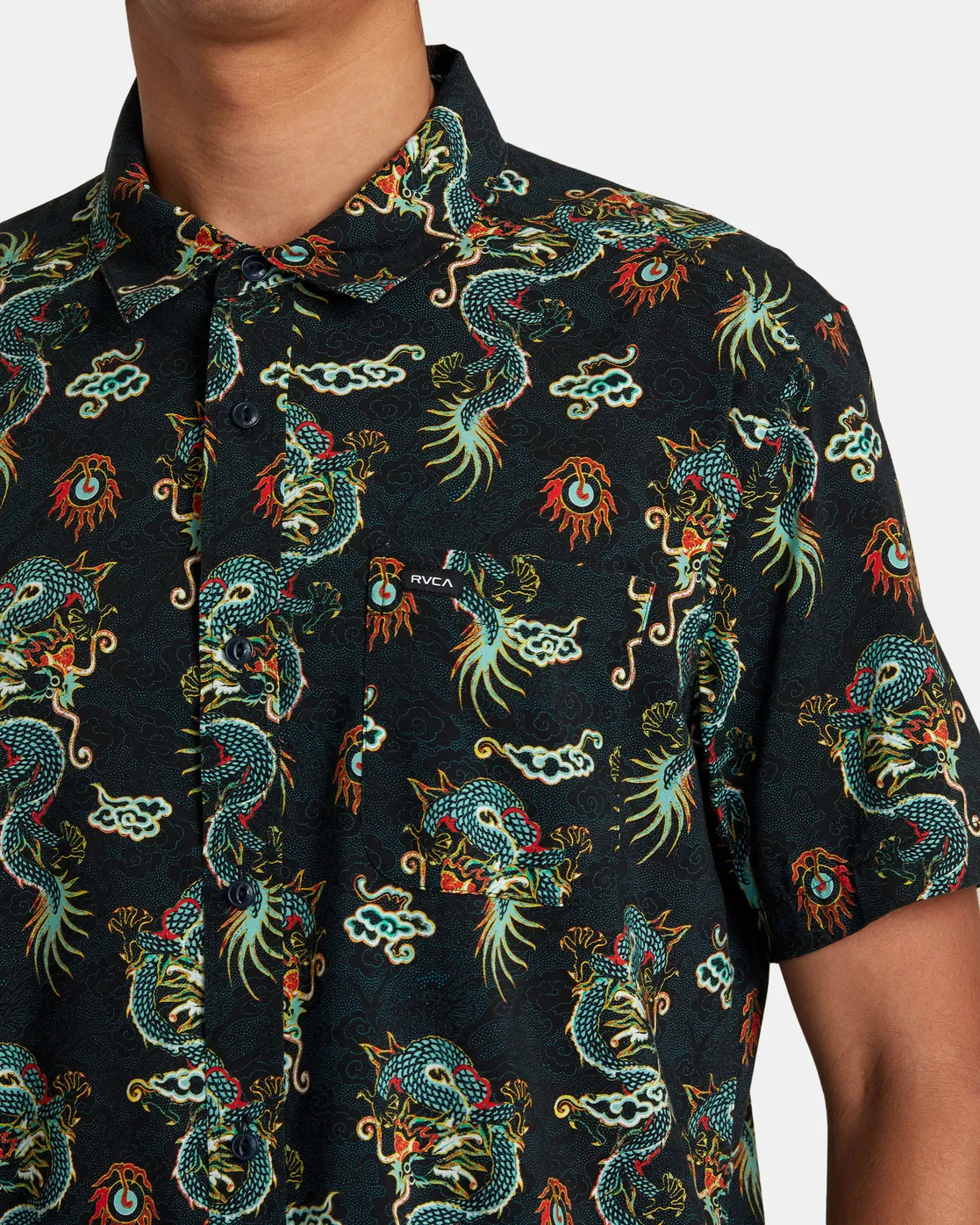 RVCA Neon Dragon Short Sleeve Shirt